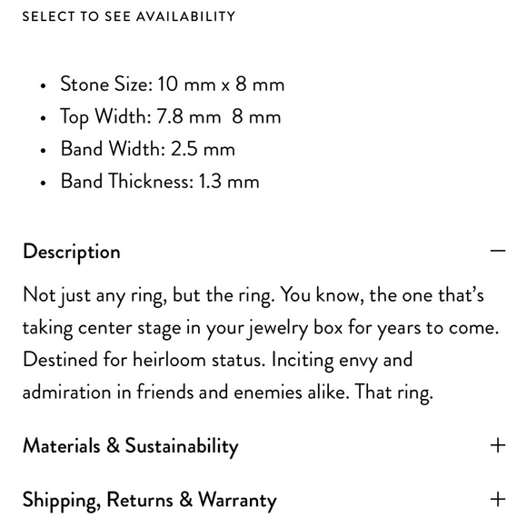 Mejuri Heirloom 14K Gold Ring - Garnet - Picture 6 of 9